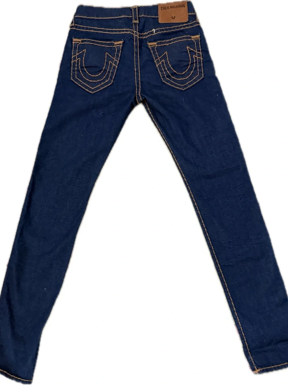 TRUE RELIGION Dark Indigo Rocco 29” Jeans with Contrast Stitching